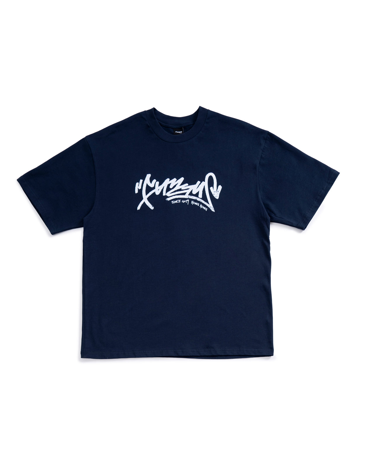 Boat Cat Oversized Graphic Tee - NAVY