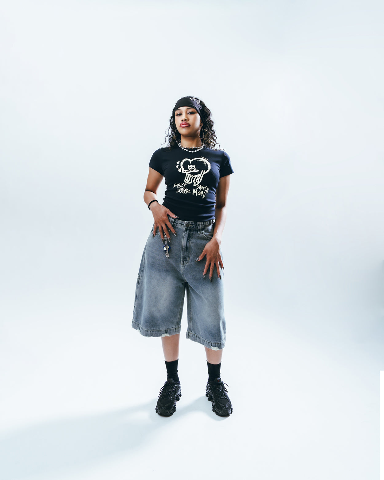Sweet&Savage Baby Graphic Tee - NAVY (YELLOW PRINT)
