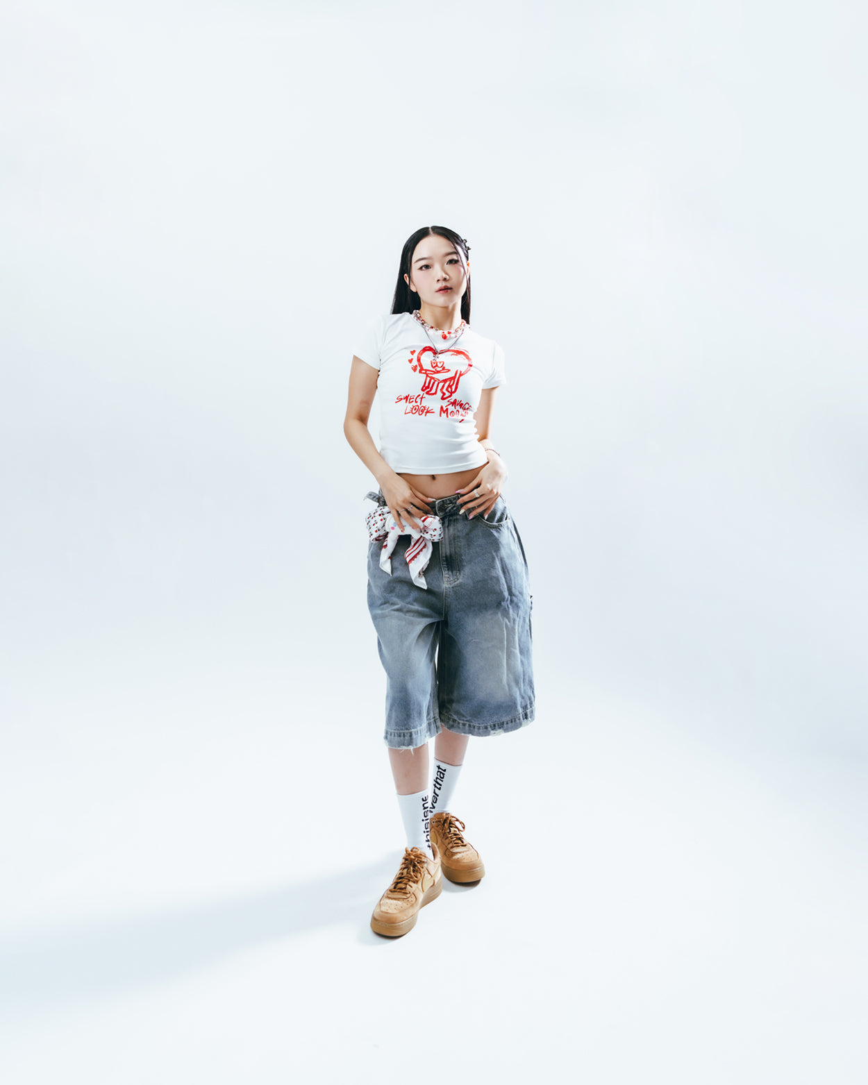 Sweet&Savage Baby Graphic Tee - WHITE (RED PRINT)